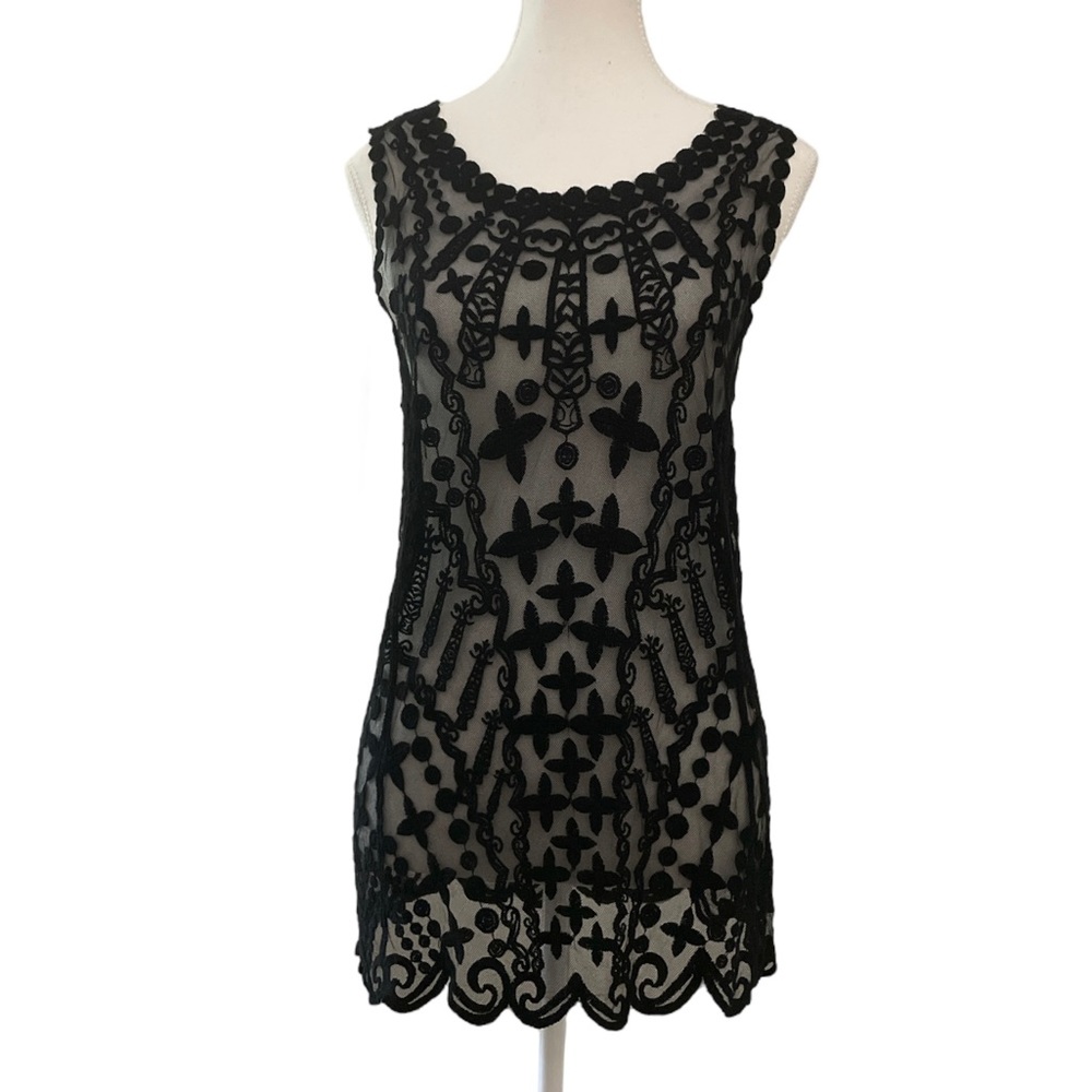 Laundry Black Lace Top